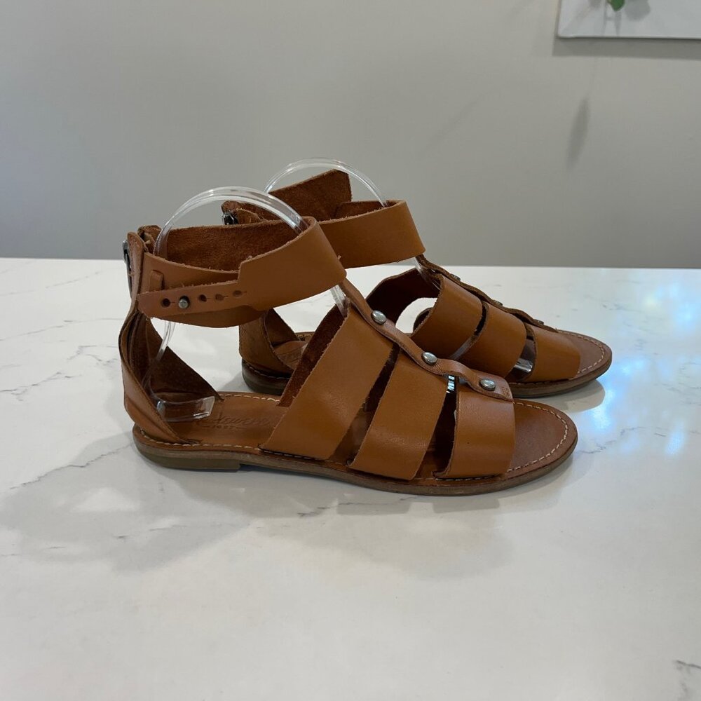 Madewell Gladiator brown leather sandals size 7